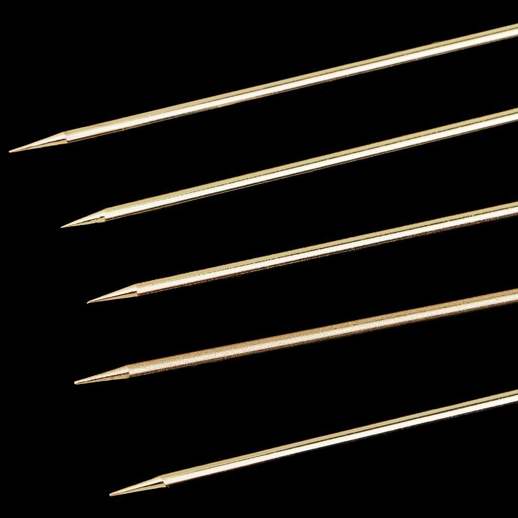 2-4pack 5Pcs/set Stainless steel Cocktail Picks Cocktail Fruit Sticks Bar Tools