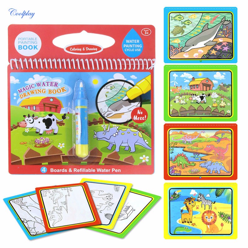 Tranh tô màu nước ma thuật, Tập tô màu nước thần kỳ Magic - Giáo dục toàn diện Montessori