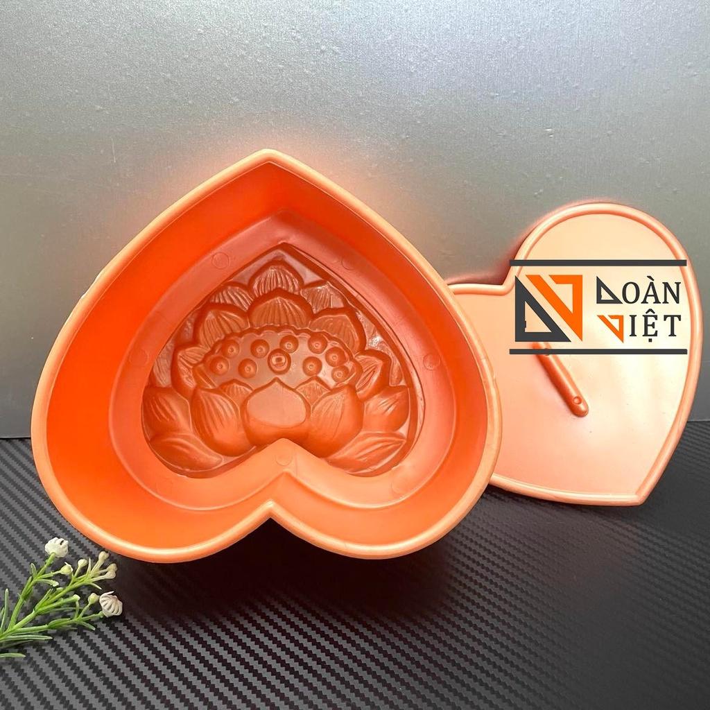 Khuôn TIM Nhấn Xôi Hình Hoa HỒNG, SEN 3D SIÊU SẮC NÉT - Nhiều SIZE dùng nhấn ấn tạo hình xôi, cơm- NHIỀU SIZE