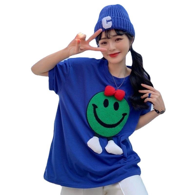 Áo phông nữ dáng rộng nhiều màu in hình cá tính