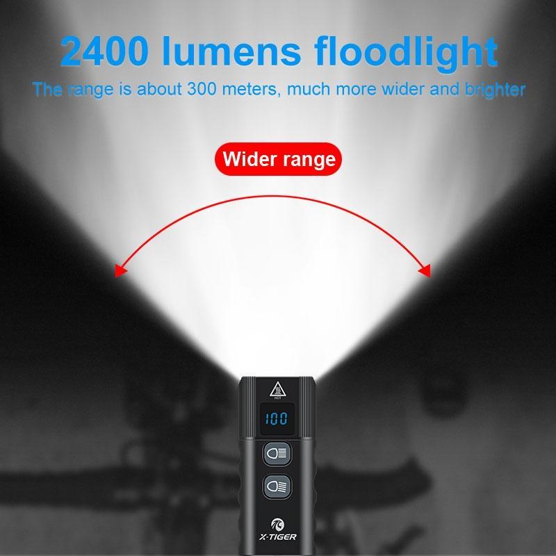 X-TIGER Đèn pin LED chống mưa cho xe đạp Đèn pin có thể sạc lại USB Phụ kiện xe đạp leo núi