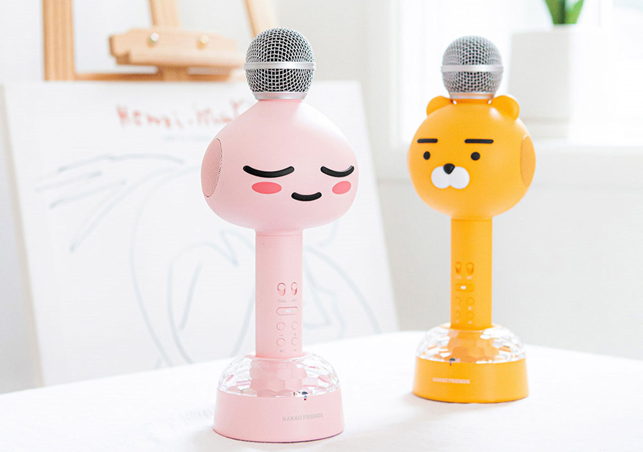 Micro Karaoke Kèm Loa Bluetooth Ryan &amp; Apeach KAKAO FRIENDS - Hàng chính hãng