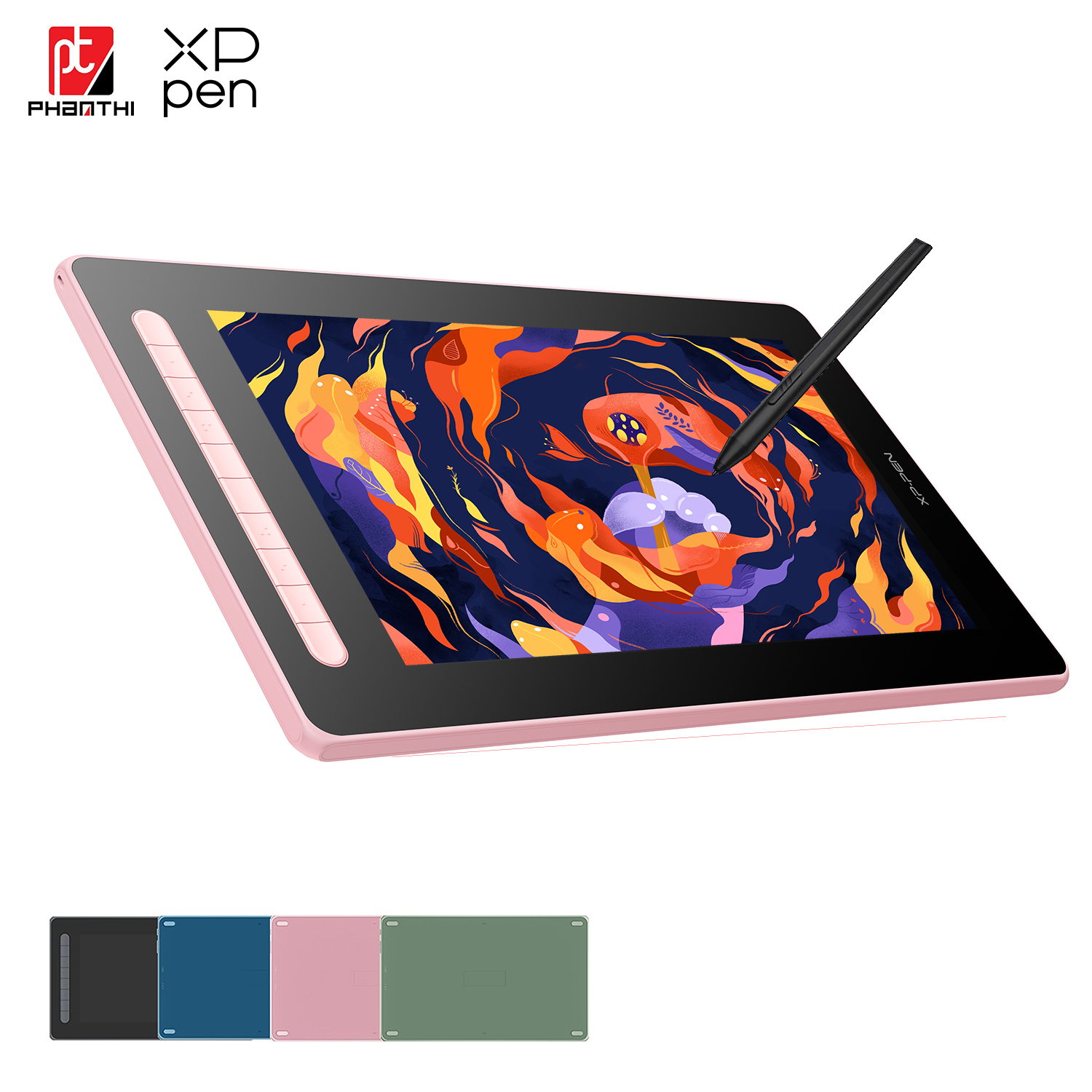 Bảng Vẽ Màn Hình XP-Pen Artist 16 Gen 2 Chip X3 Android 127% SRGB Cảm Ứng Nghiêng - Hàng Chính Hãng