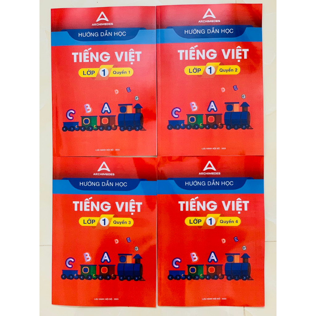 Sách - Combo 4 cuốn Hướng dẫn học tiếng việt lớp 1 (trường Archimedes school )