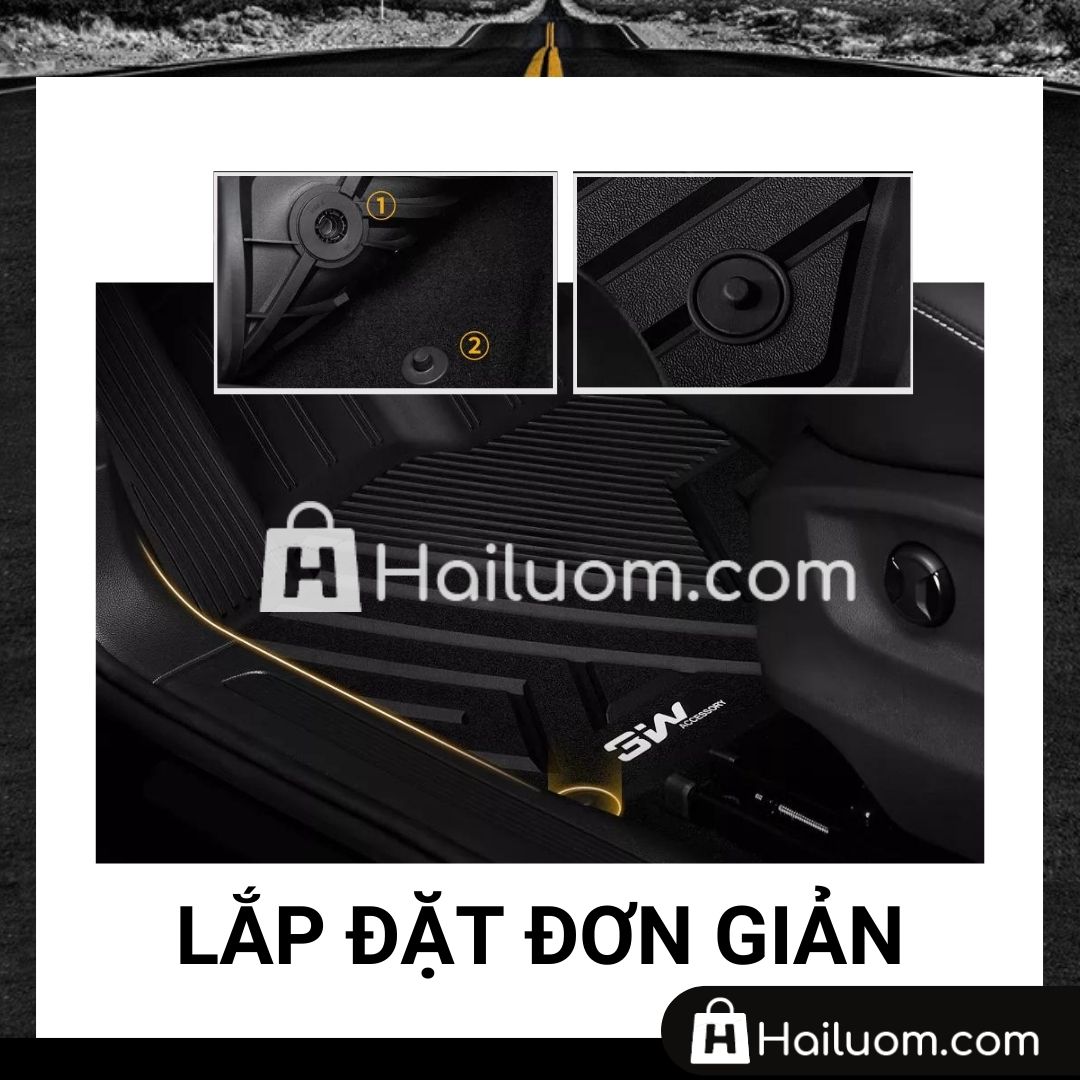 Thảm lót sàn ô tô Volkswagen Tiguan  - Thảm lót sàn ô tô 3W Nhựa TPE Đúc Khuôn Cao Cấp