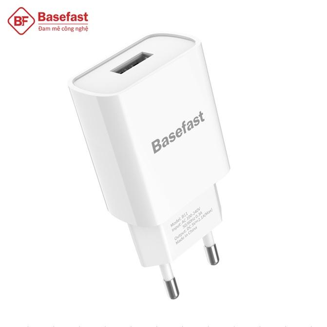 Củ Sạc Nhanh 10.5W Chính Hãng Basefast B11 - Combo củ + Cáp Sạc Dành Cho IOS và Androi Bảo Hành 12 Tháng - Hàng Chính Hãng