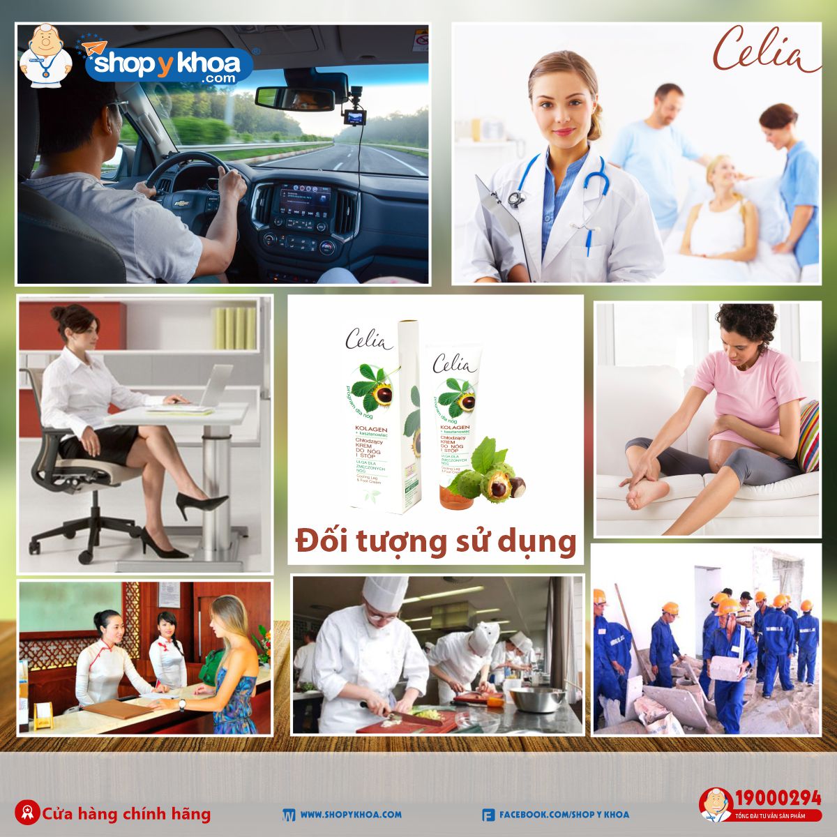 COMBO Kem thoa giãn tĩnh mạch chân Celia (Date: 02.2024)