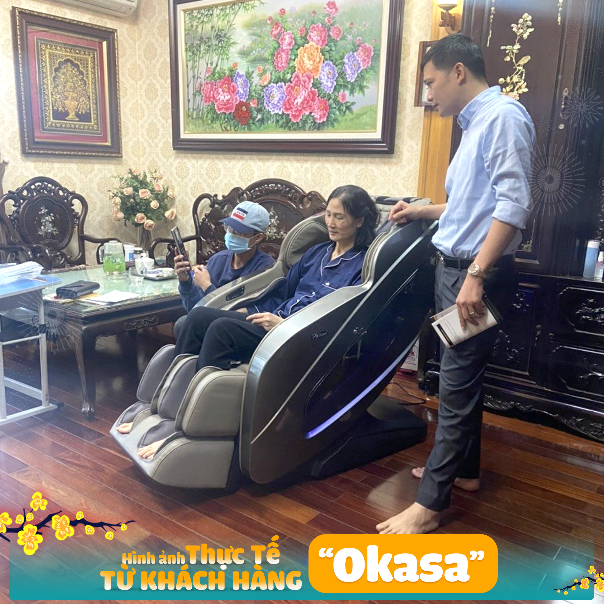 GHẾ MASSAGE OKASA OS-968 ( Bán chạy)