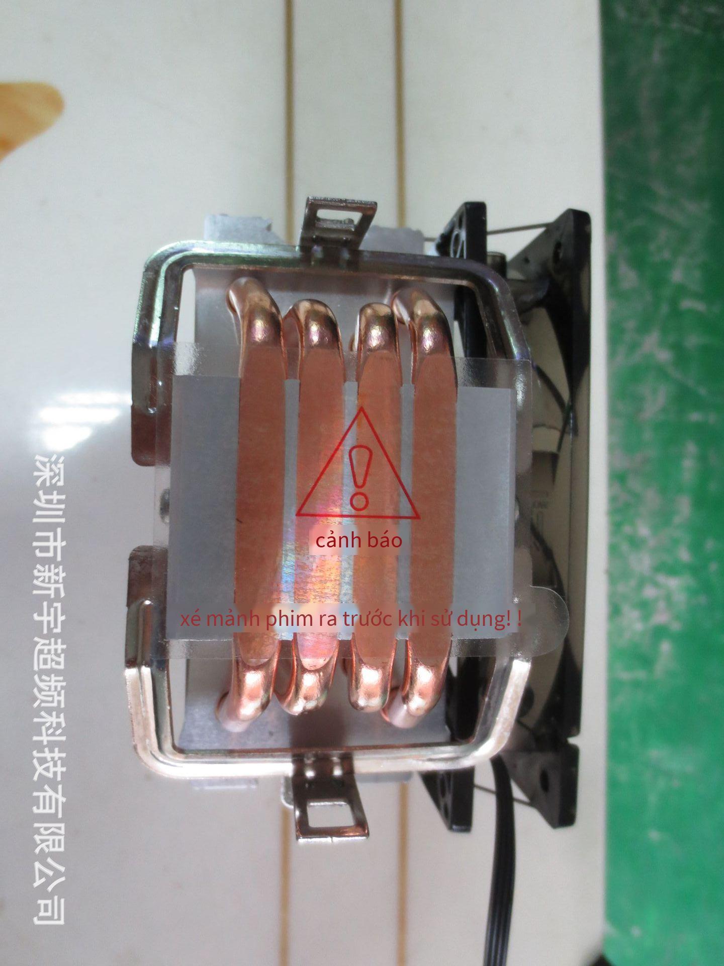 Giá thấp nhất phù hợp tản nhiệt máy tính CPU4 ống đồng câm quạt lớn 12CM xanh chói 4 đèn I3I5AMD775