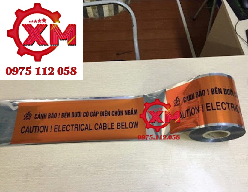 Cuộn băng cảnh báo cáp ngầm điện lực bản 15cm dài 500 mét