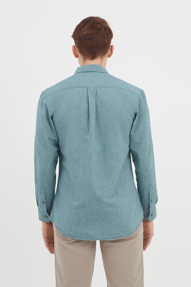 Áo sơ mi nam tay dài button down WS21SS58P-LC - LIGHT GR, LIGHT GR