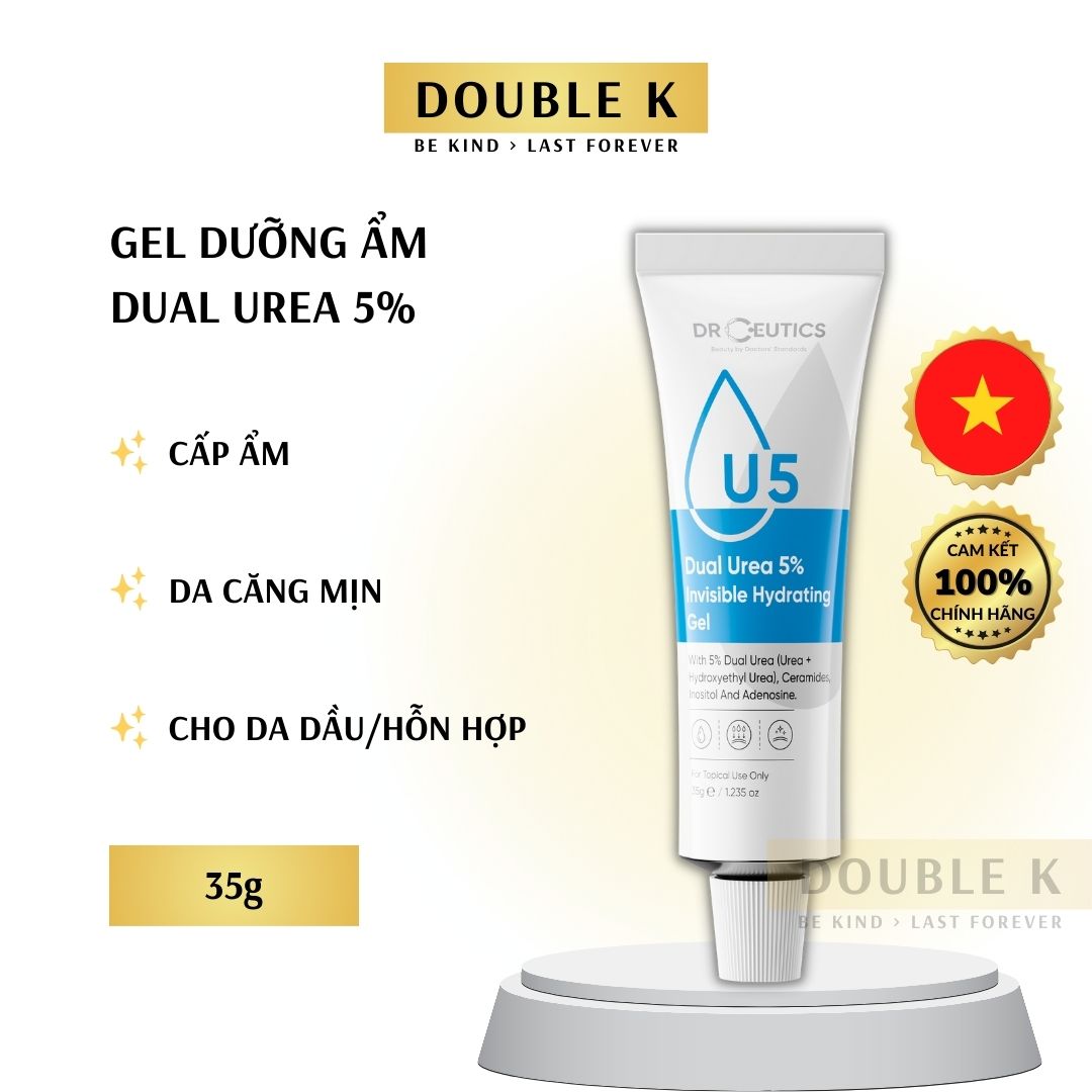 Gel Cấp Ẩm Cho Da Dầu Drceutics Dual Urea 5% Invisible Hydrating Gel - Double K