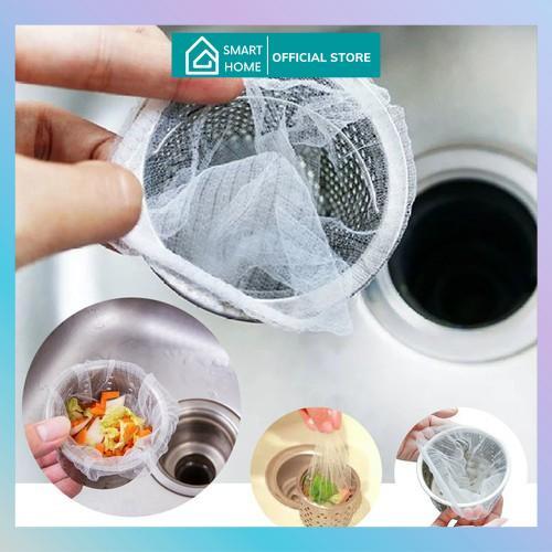 Combo 100 Túi Lọc Rác, Lọc Rác Thức Ăn Thừa Thông Minh Cho Bồn Rửa Chén Bát