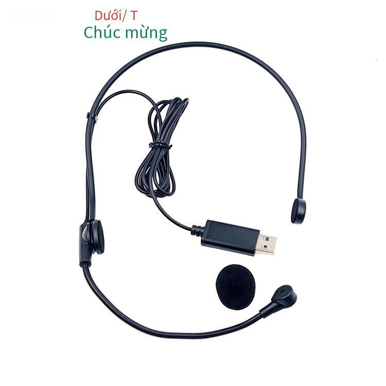 Micrô gắn trên đầu USB thuận lợi nhất cho máy tính lớp liên lạc nội bộ trực tuyến USB cắm micrô gắn trên đầu bằng giọng nói trò chơi