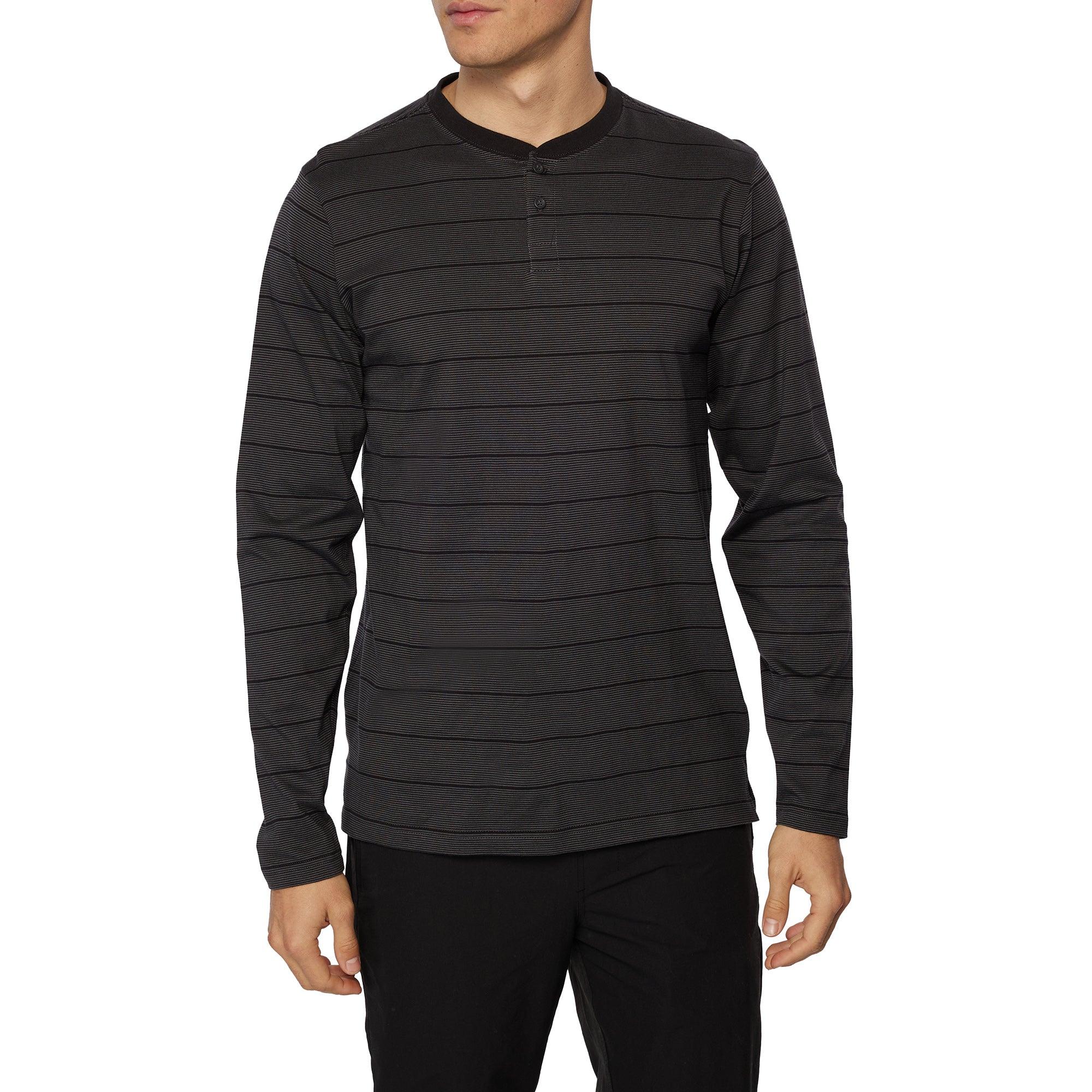 Áo thun tay dài thể thao nam Oneill Preston Henley - FA2103203-BLK