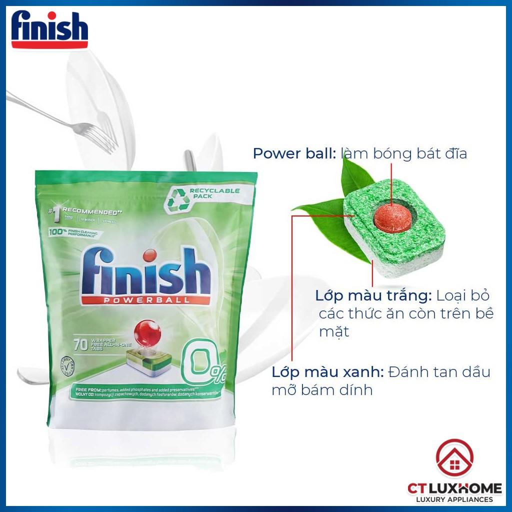 Bộ sản phẩm chất tẩy rửa máy rửa bát Finish Eco hữu cơ 0% - Hàng chính hãng