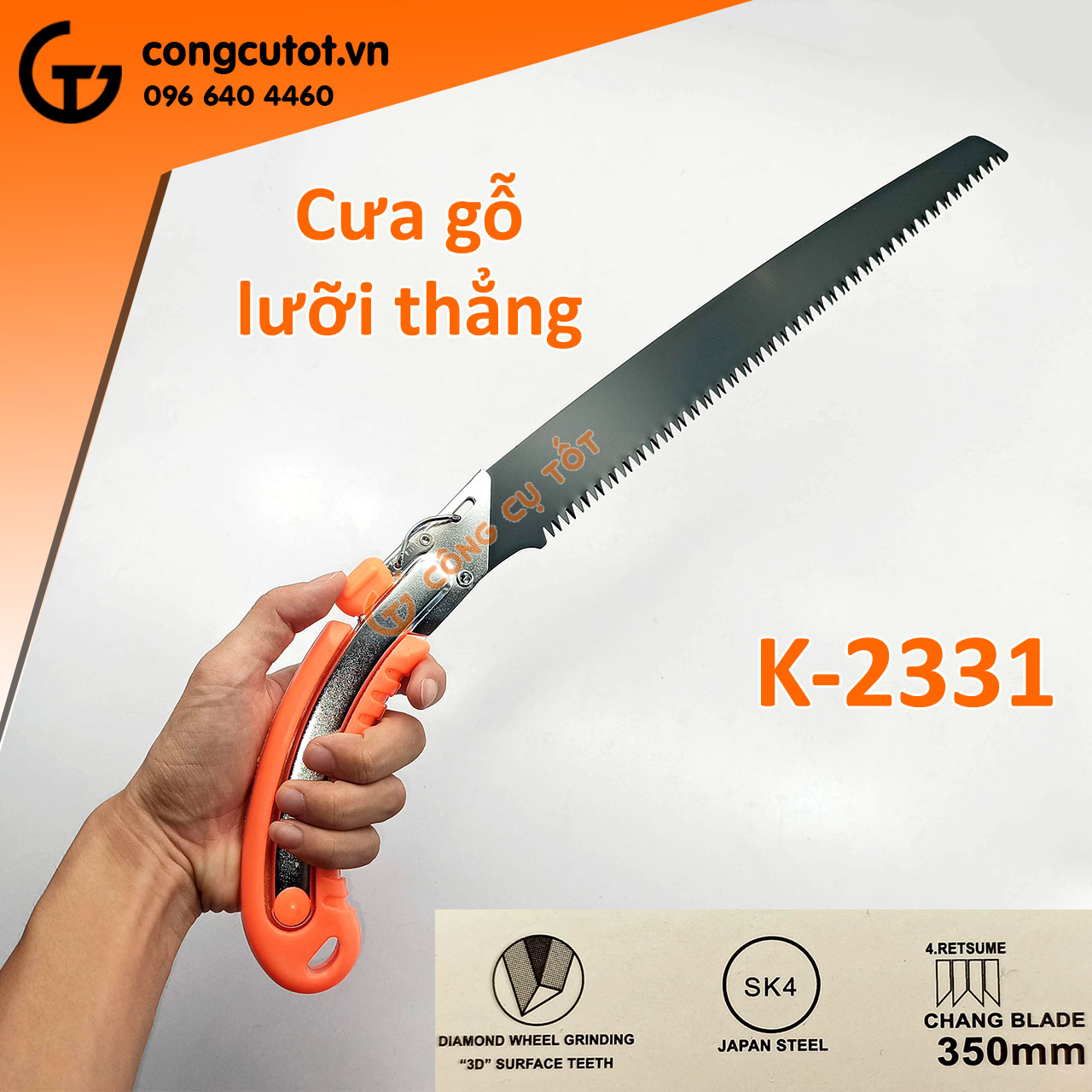 Cưa gỗ thẳng 350mm K-2331