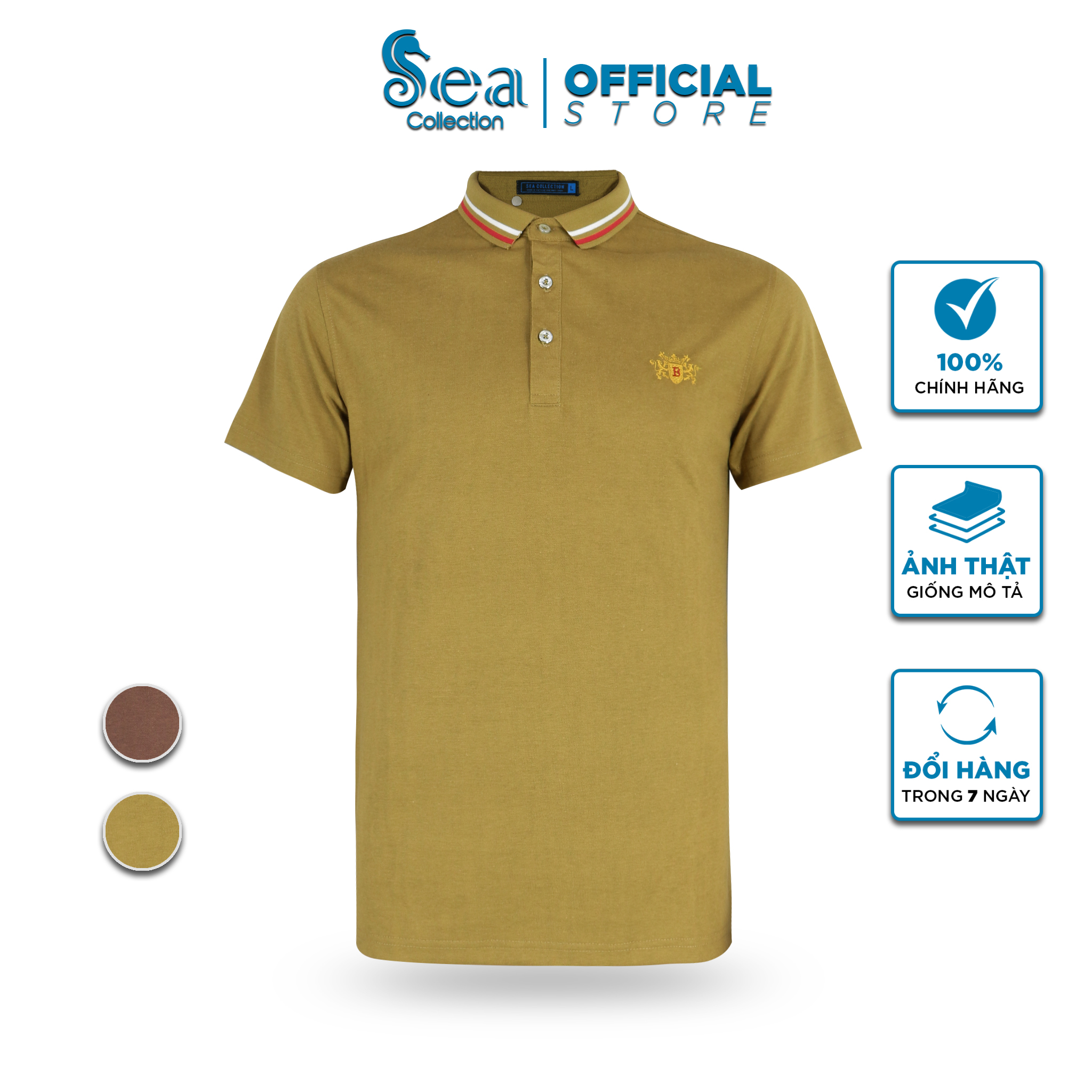 Áo Thun Polo Nam Sea Collection Thêu 7326 Phối Cổ