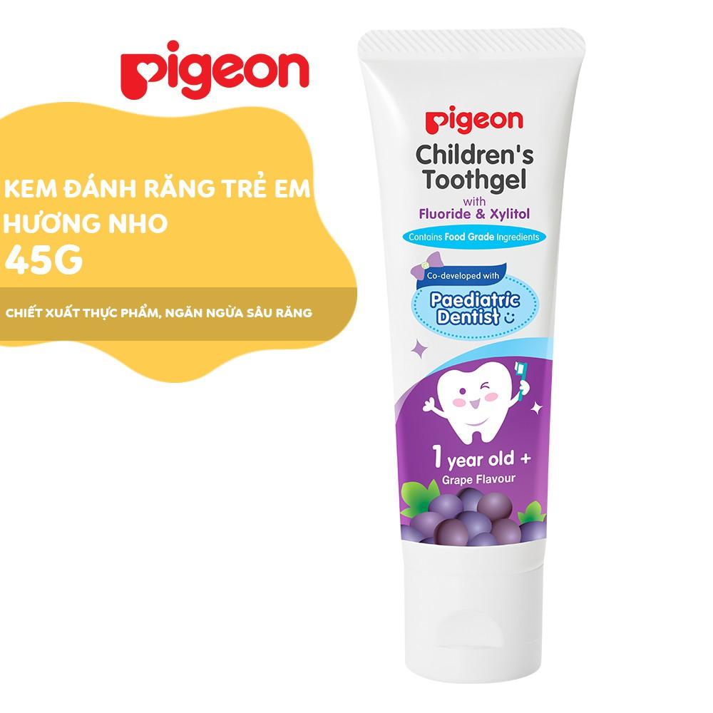 Kem đánh răng cho bé Pigeon 45g - hương Nho/ hương Tự nhiên