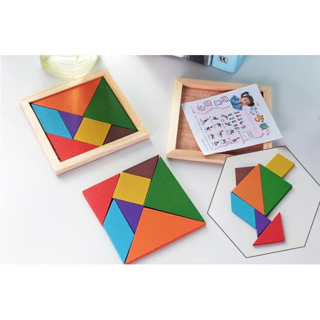 Bộ Đồ Chơi Lắp Ráp Hình Bằng Gỗ Nhiều Màu Thú Vị Cho Bé quà tặng cho bé