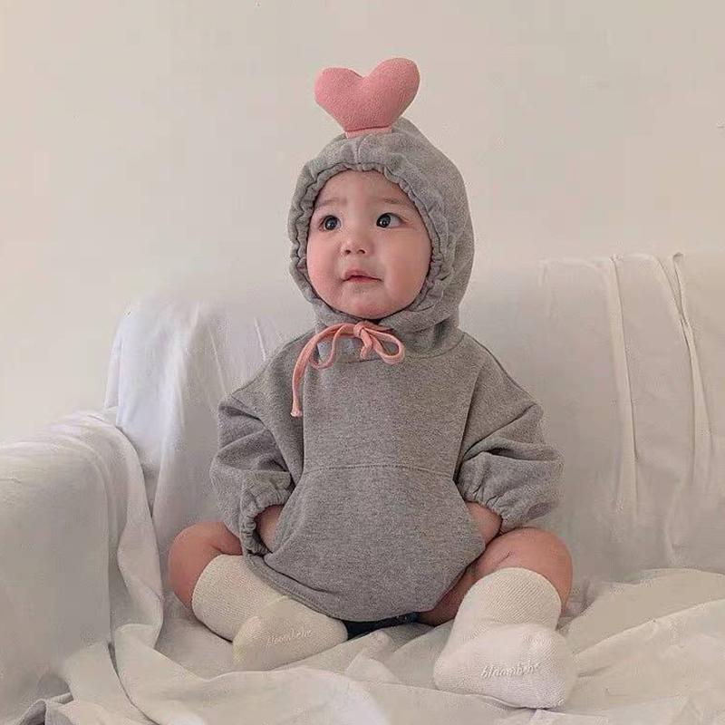 Trái Tim Hoạt Hình Cho Bé Trai Bé Gái Xuân Chắc Chắn 2021 Áo Khoác Cotton Áo Liền Quần Bodysuit Áo Liền Quần Trẻ Em Quần Áo Cho Trẻ Sơ Sinh Từ 0 Tuổi