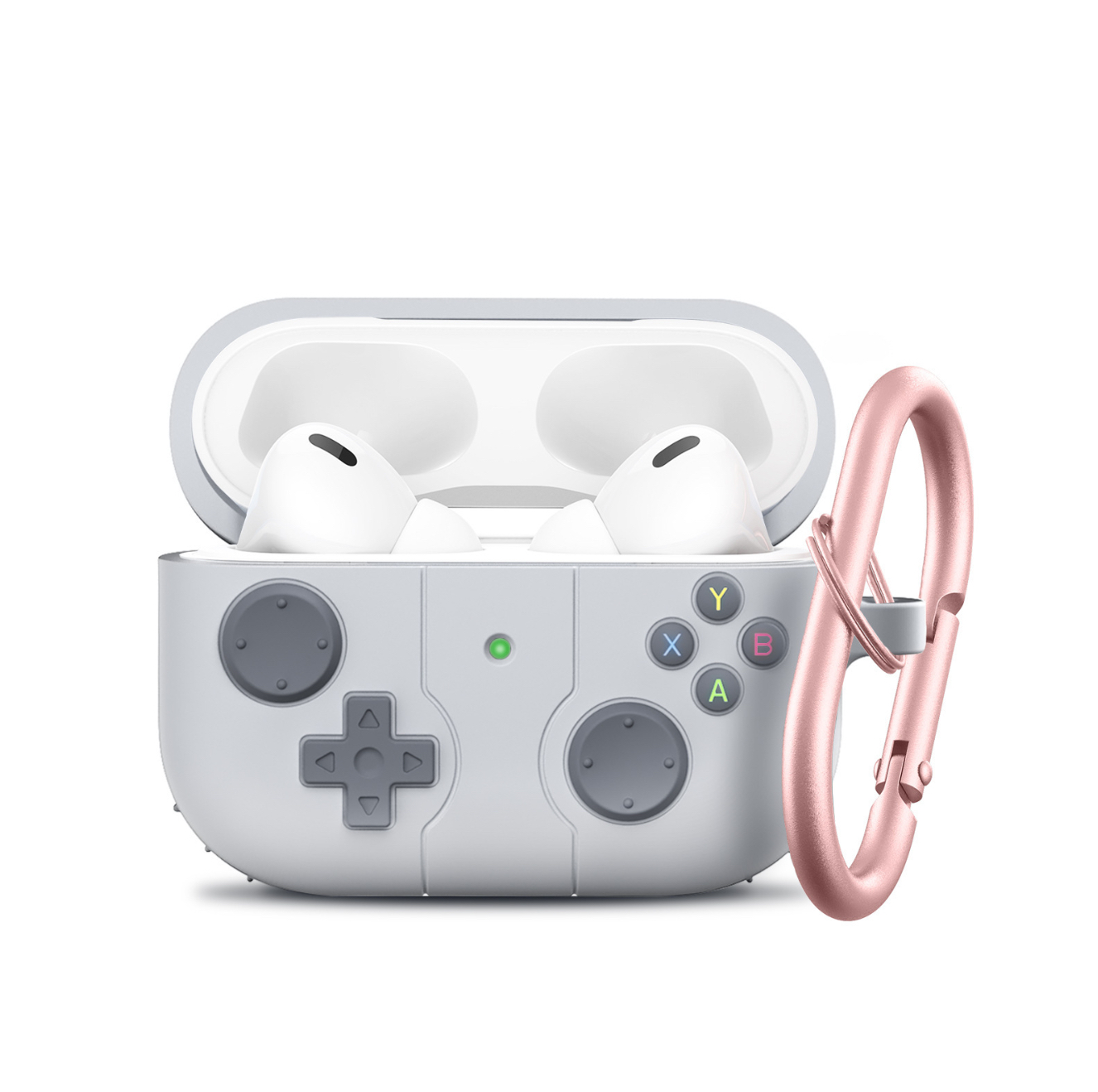 Case vỏ ốp bọc tai nghe dành cho Airpods 4, airpod Pro 2 silicon kèm móc kim loại - HÀNG CHÍNH HÃNG