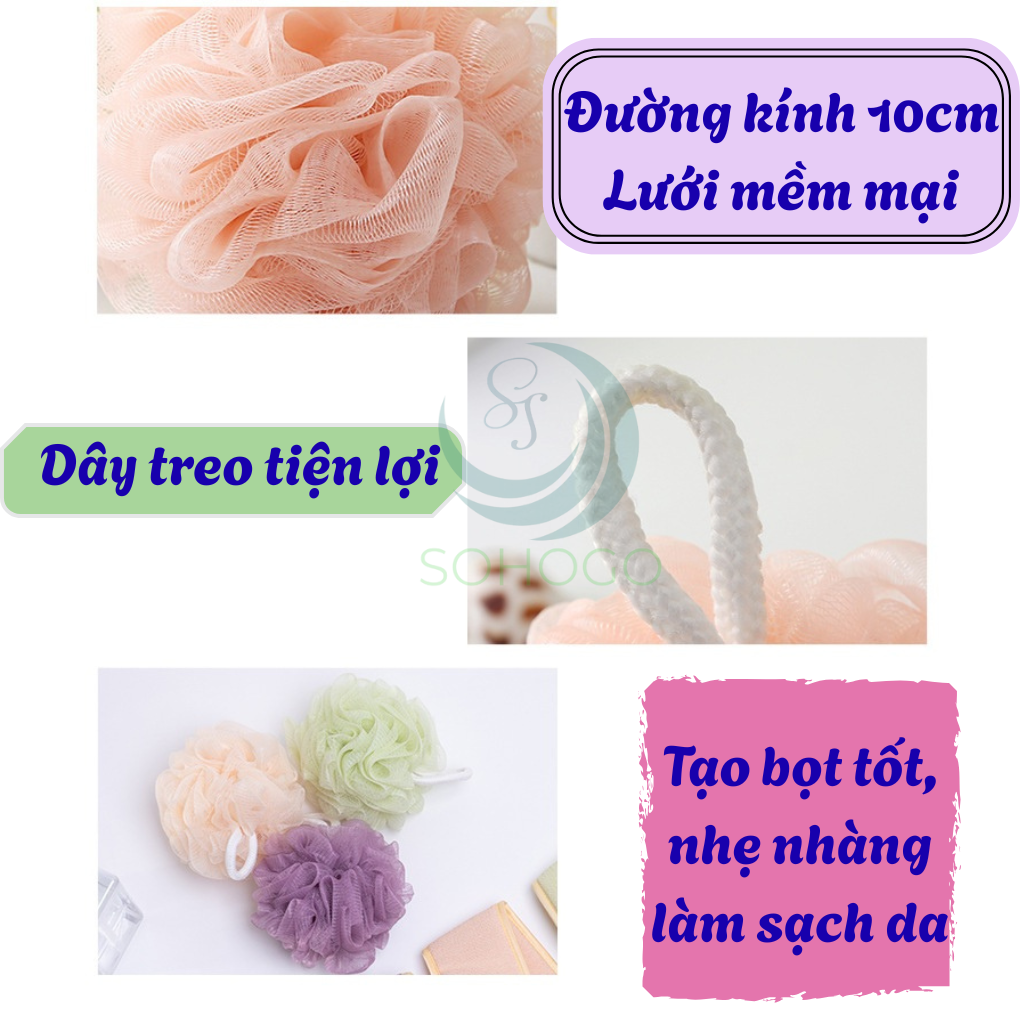 Bộ Tắm Chăm Sóc Da 3 Trong 1 – Cọ Lưng + Găng Tay + Bông Tắm