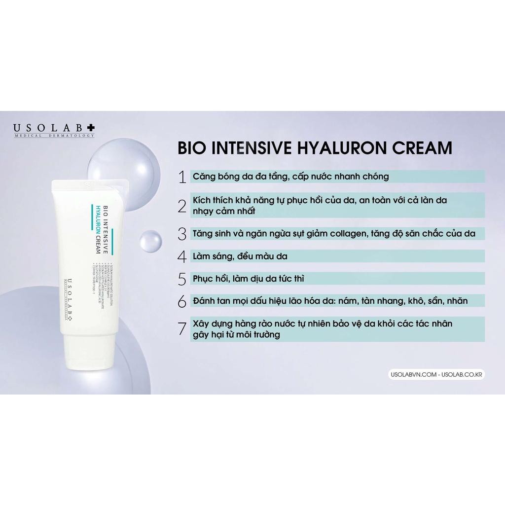 Kem dưỡng căng bóng, cấp nước, sáng da Usolab BIO MOISTURIZING HYALURON CREAM 50ml