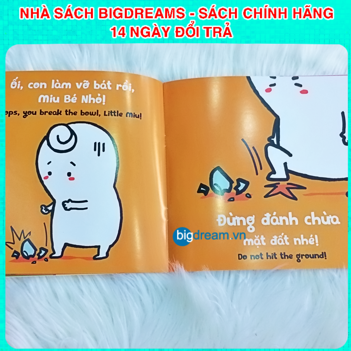 BẢN MỚI SONG NGỮ Miu Bé Nhỏ - Đừng Đánh Chừa Nhé! Phần 1 Ehon Kĩ Năng Sống Cho Bé 1-6 Tuổi Miu miu tự lập hiểu chuyện