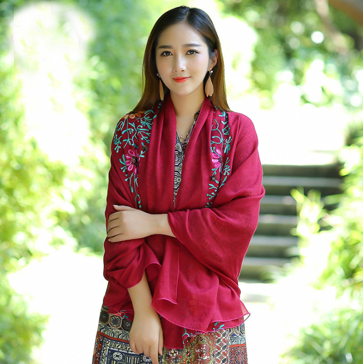 Khăn choàng thêu đa năng phong các vintage dễ thương SKC52