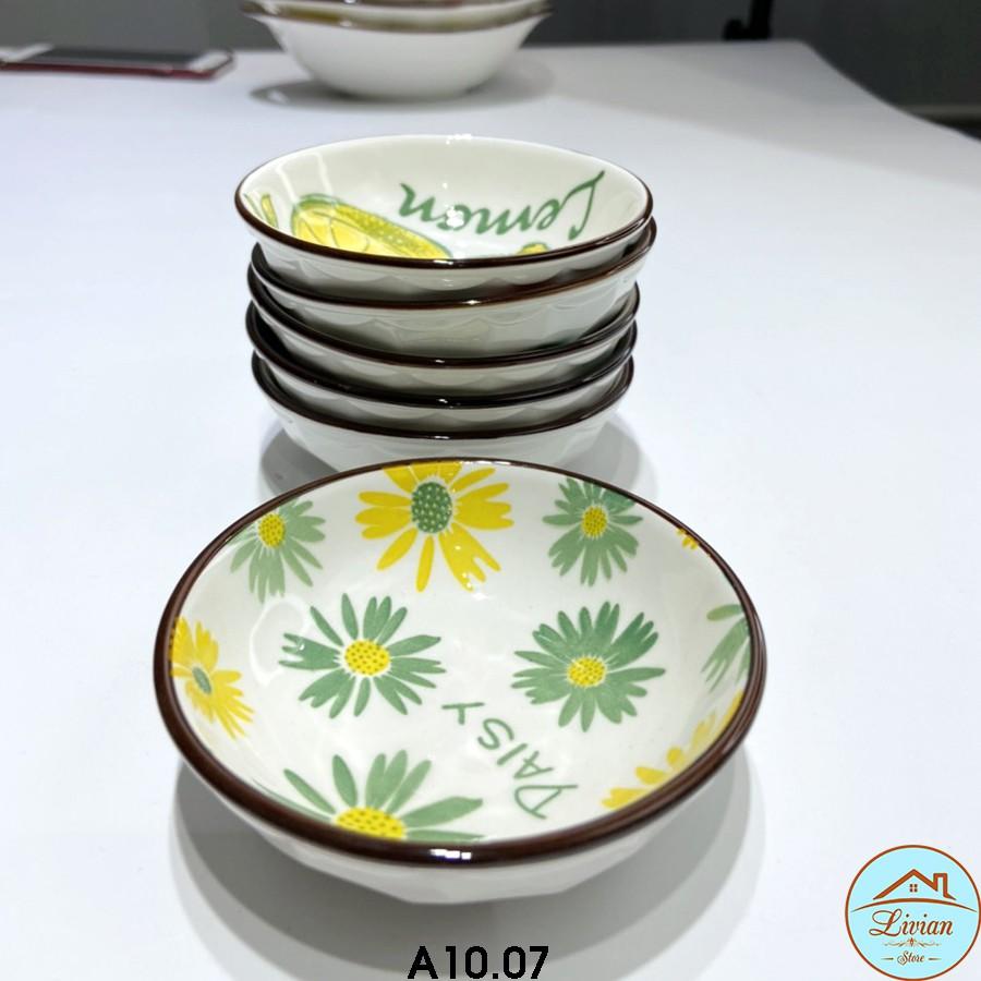 Bát gia vị tròn 9.8cm họa tiết hoa quả dễ thương