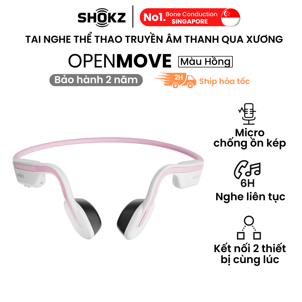 Tai Nghe Bluetooth Thể Thao Truyền Âm Thanh Qua Xương SHOKZ OPEN MOVE S661  - Hàng chính hãng