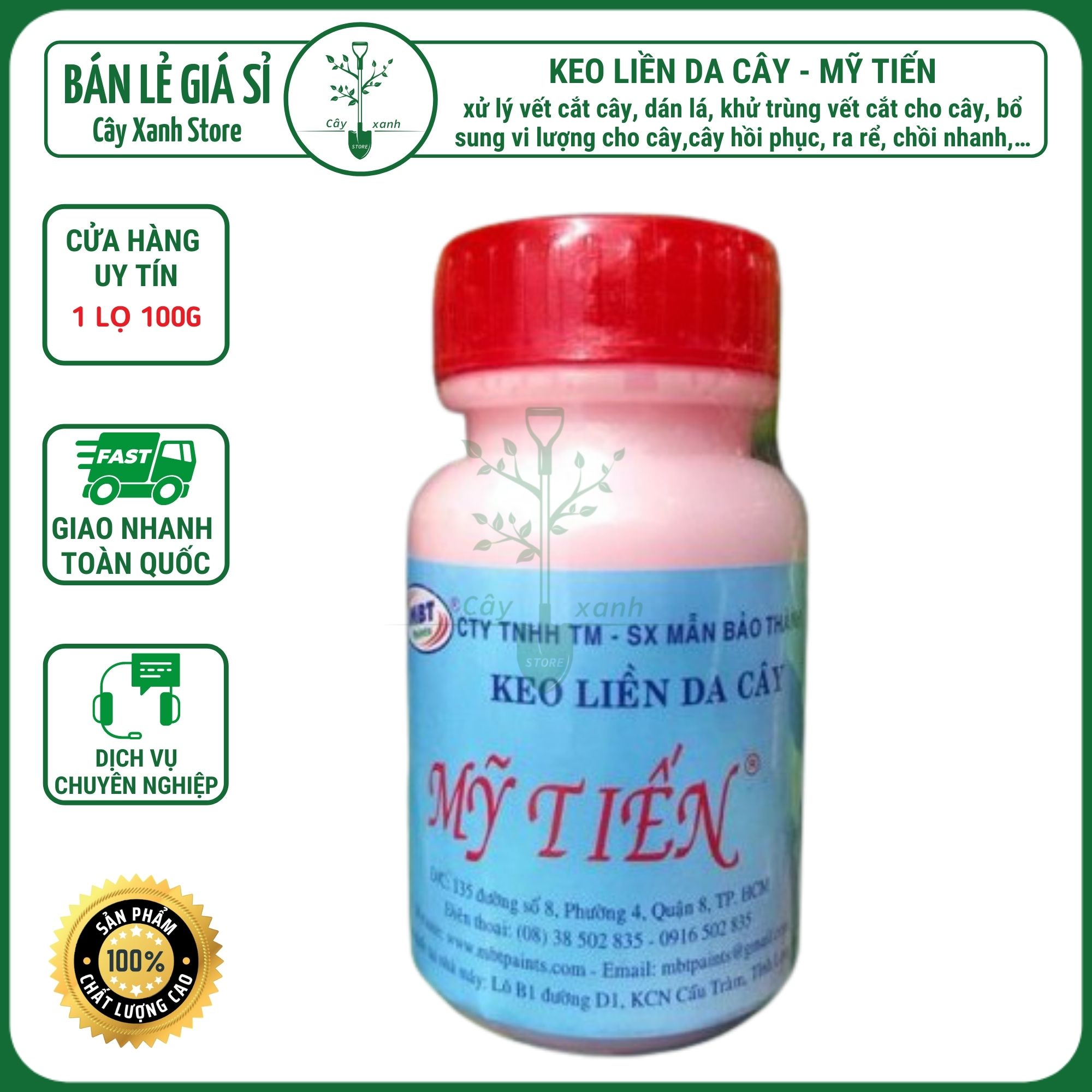 Keo Liền Da Cây - Keo Liền Sẹo Mỹ Tiến Lọ 100g