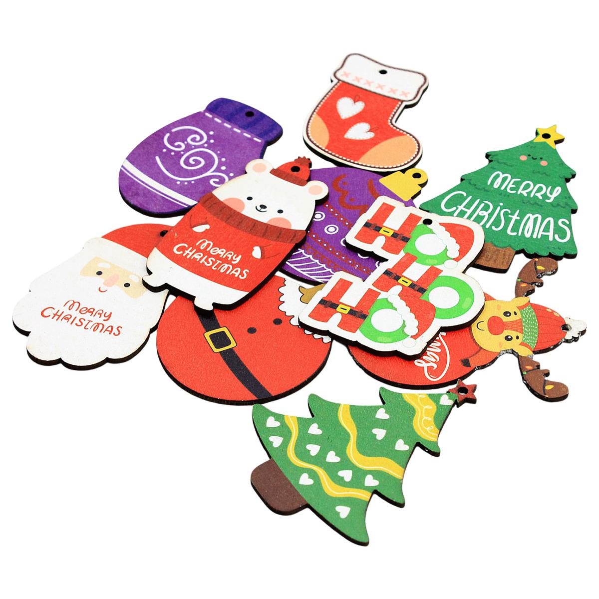 Dây Hình Gỗ Trang Trí Giáng Sinh - Bách Mộc - Set 4