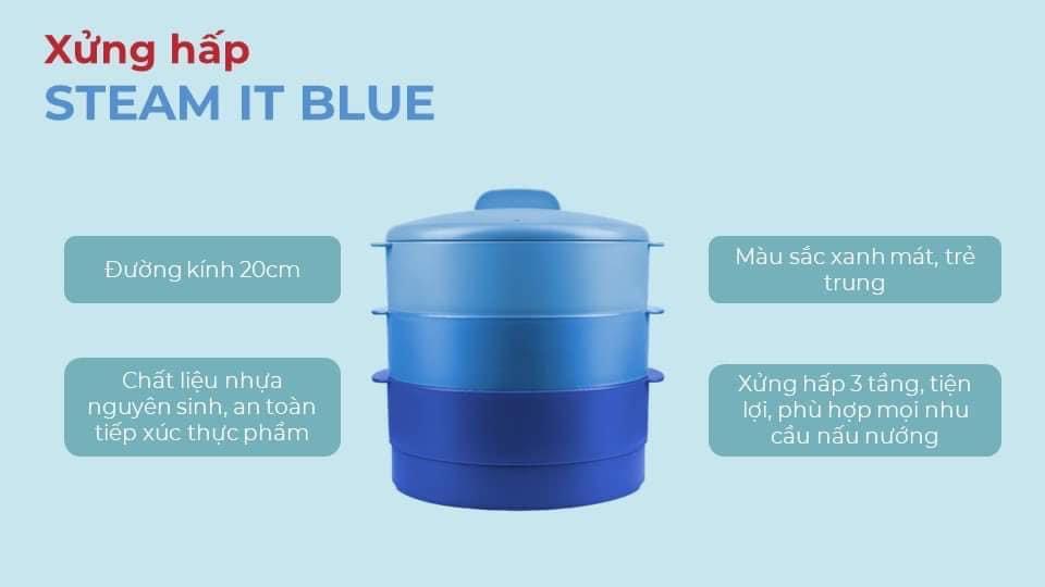 Xửng hấp Tupperware chính hãng 3 tầng - bảo hành chính hãng