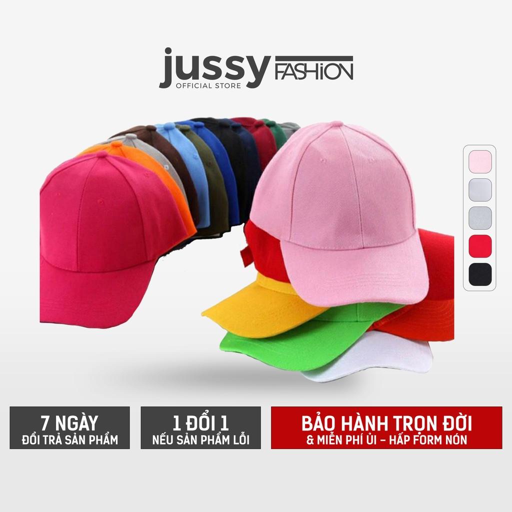 Mũ Lưỡi Trai Trơn Jussy Fashion Nhiều Màu Chất Vải Poly Thoáng Mát Form Nón Kết Phong Cách Đơn Giản Chuẩn Đẹp