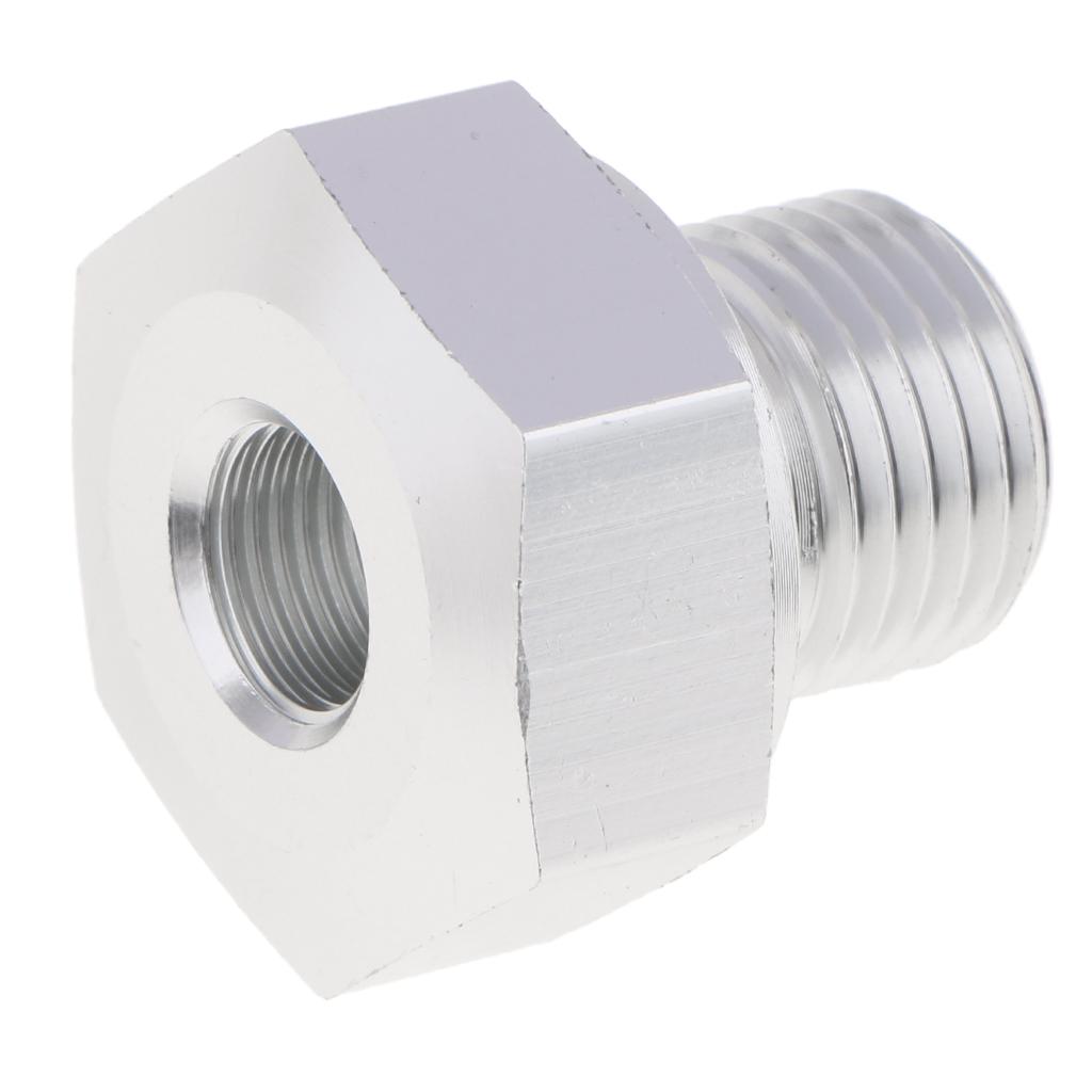 Oil Pressure Sensor Adapter M16X1.5 to 1/8 NPT Turbo Feed Port Gauge Adapter with Gasket,Sliver