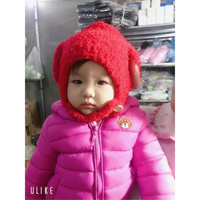 Mũ lông tai dê cho bé