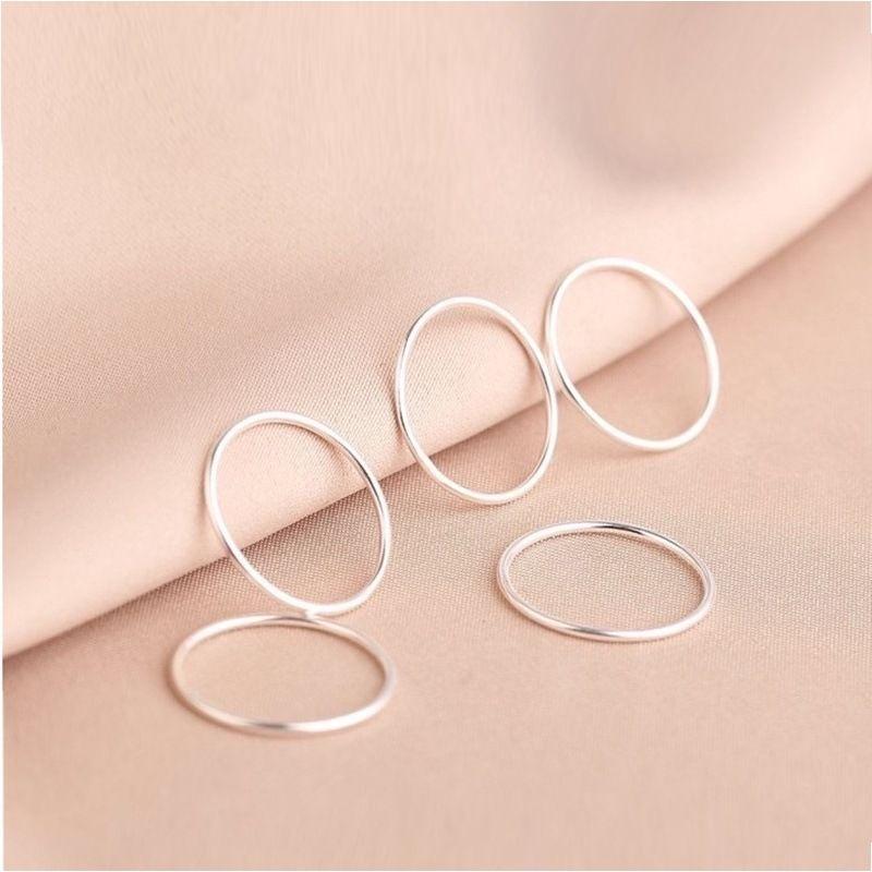 Nhẫn trơn basic bạc ta YN JEWELRY