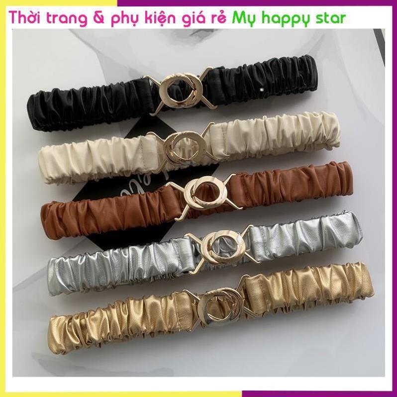 Thắt lưng da chun co giãn Vintage dễ thương TTL101