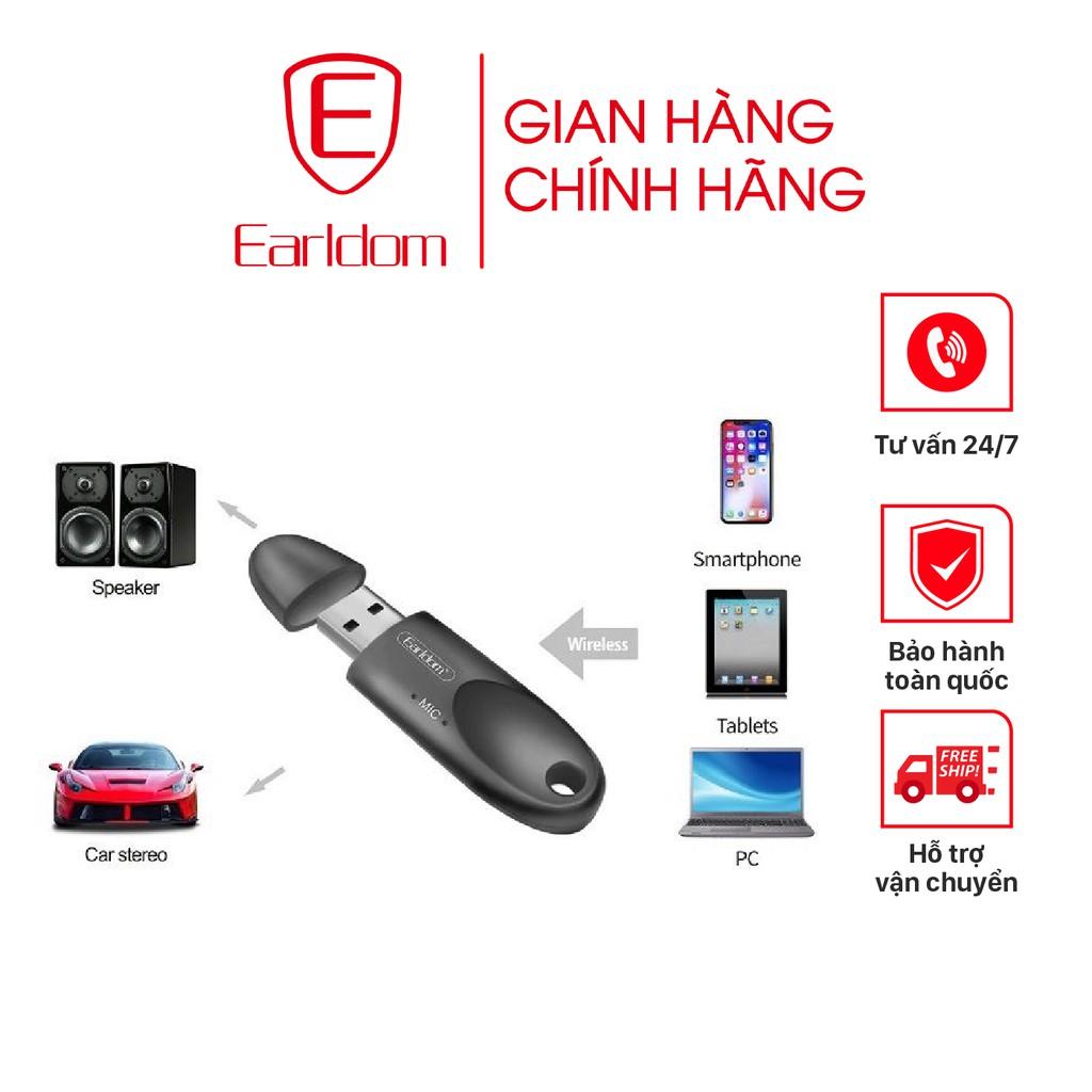 USB Earldom M40  thu Bluetooth 5.0 và có hỗ trợ MIC đàm thoại  - Hàng chính hãng