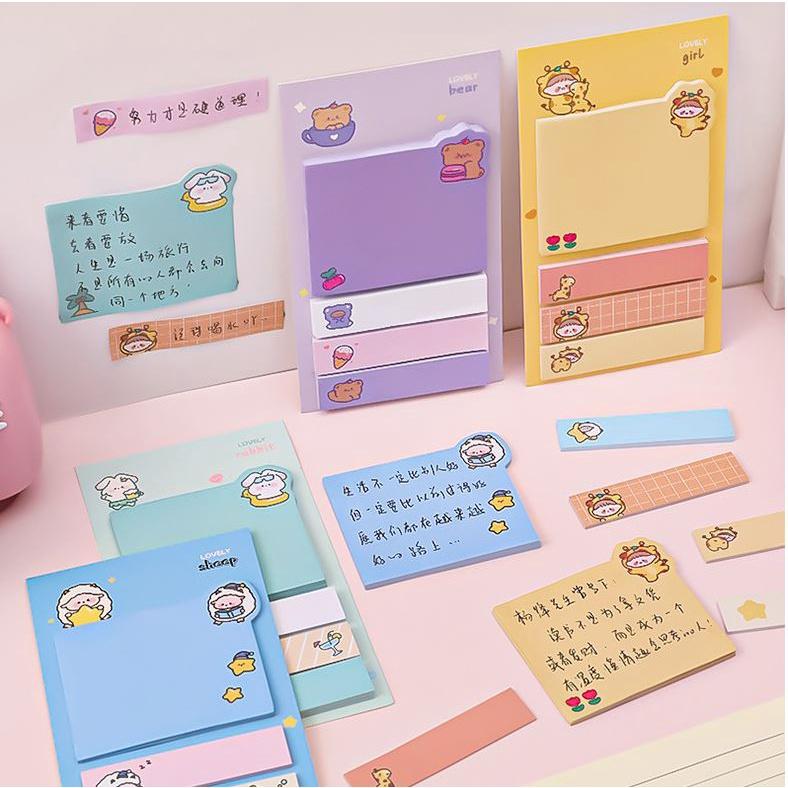 Giấy Note Ghi Chú Sticky Note 4 Màu 80 Tờ H172