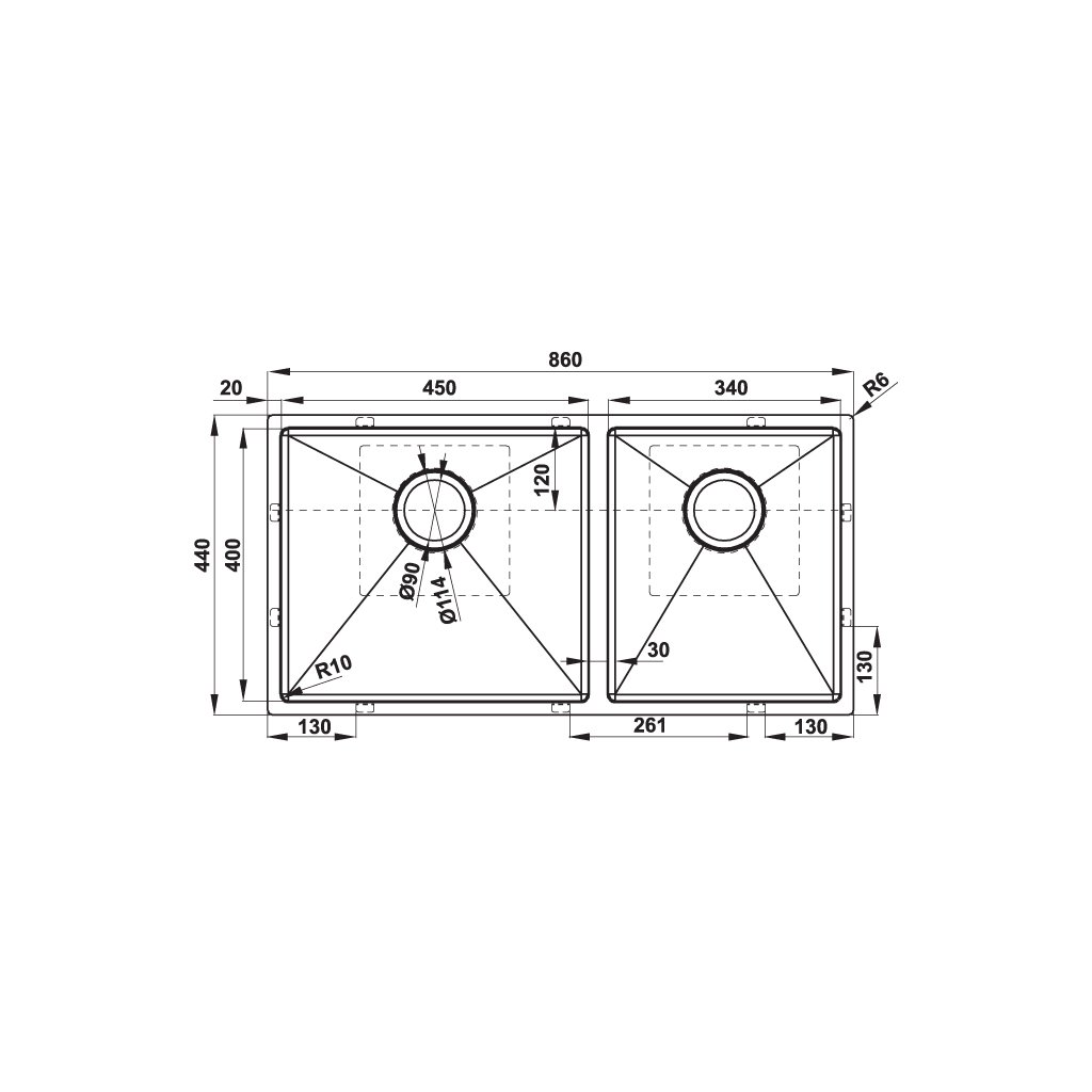 CHẬU INOX HAFELE HS21-SSN2S90/567.94.030 - HÀNG CHÍNH HÃNG