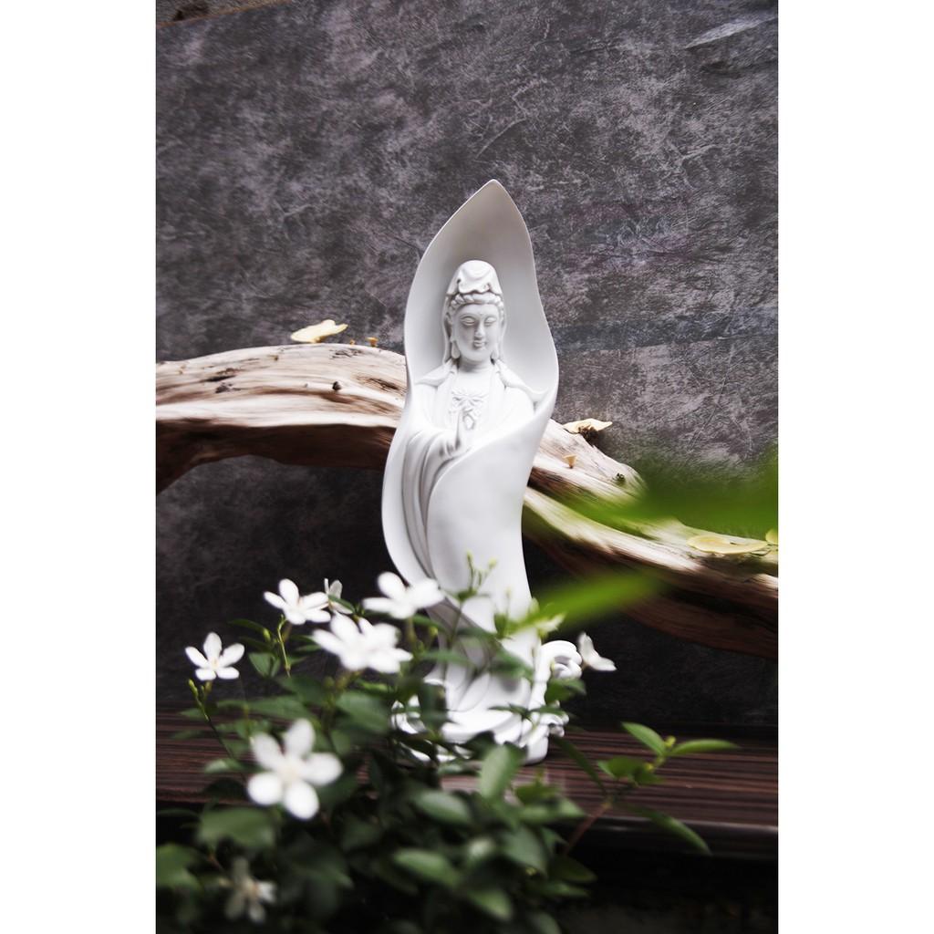Tượng Mẹ Quan Âm cao 46cm trang trí nội thất nhà cửa- phong thủy- thờ cúng