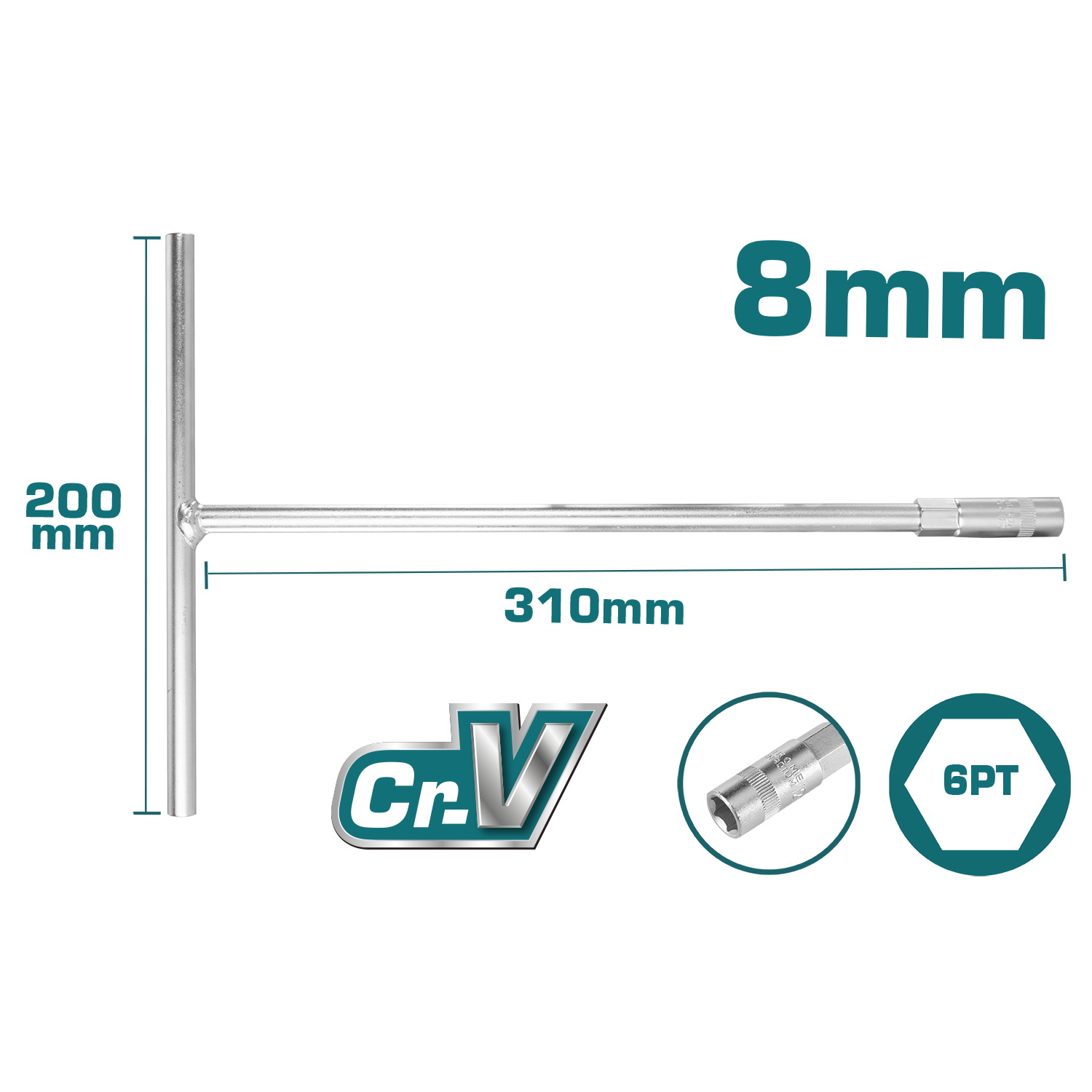 Thanh vặn tay cầm T 12mm total THTSW1206