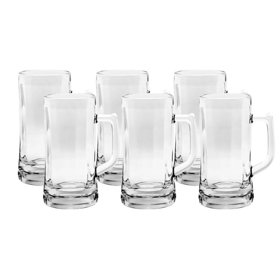 Bộ 6 Cốc Bia Thủy Tinh Ocean Cỡ Đại Munich Beer Mug Ocean - P00843 - 640ml