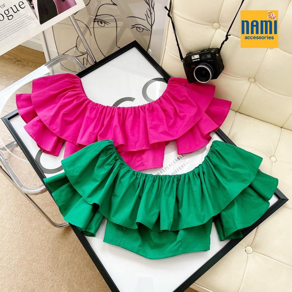 Áo trễ vai bèo tầng dáng croptop mix match gì cũng xinh xắn Nanami - ATNU054