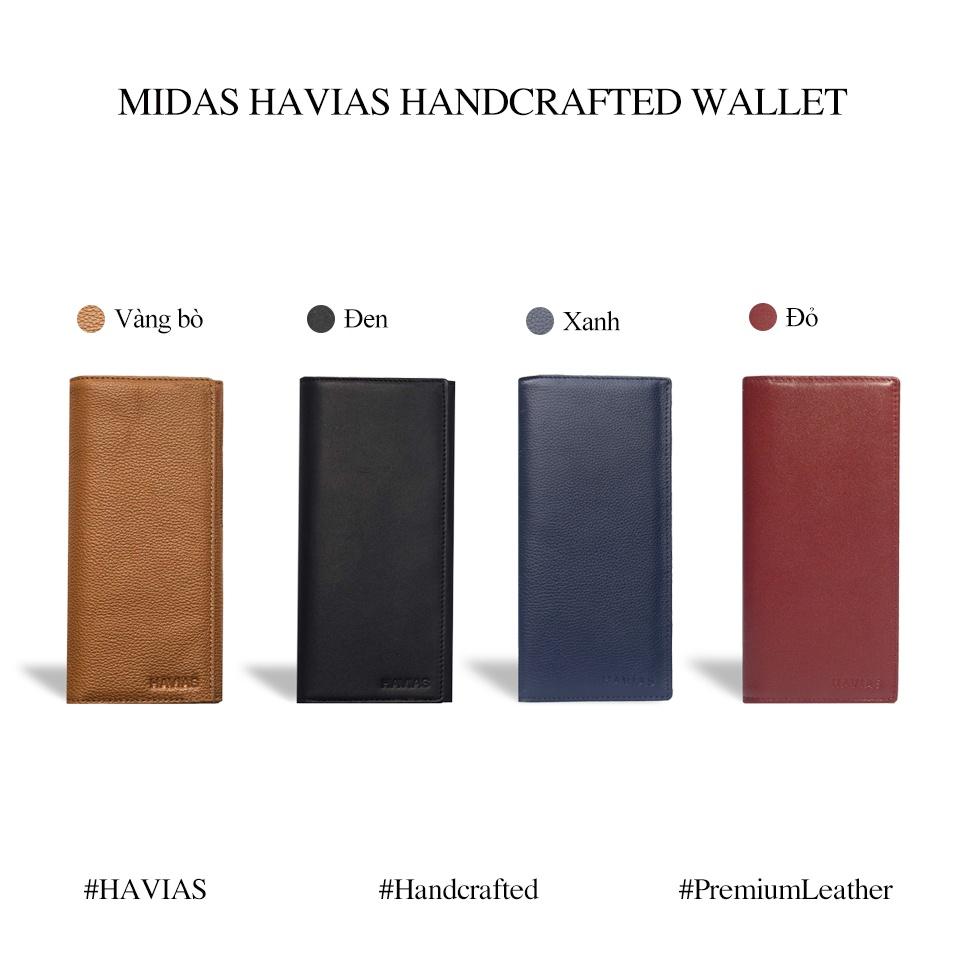 Ví dài Midas Đỏ Handcrafted Wallet HAVIAS