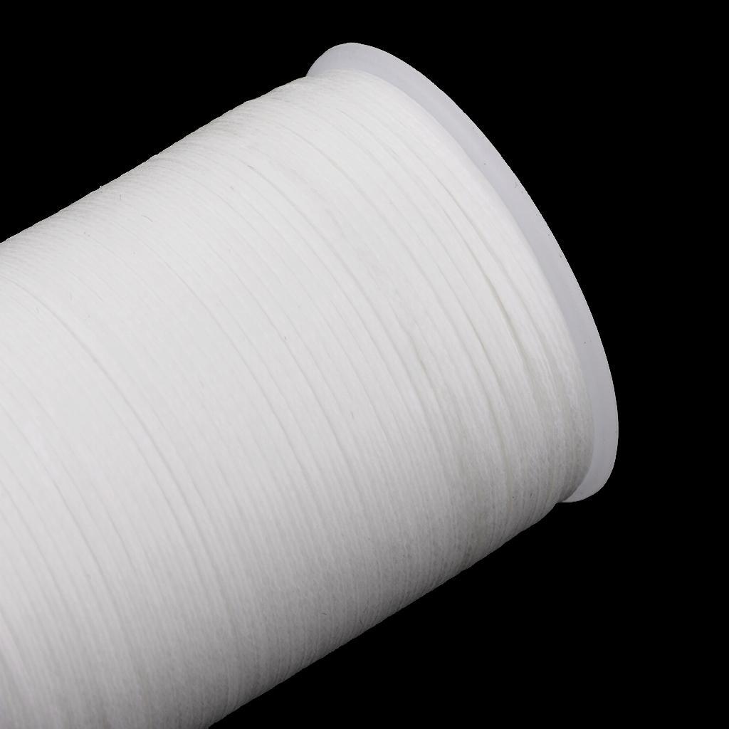 2 Roll Black And White 1mm Waxed Polyester Braided Thread for Leahter Crafts
