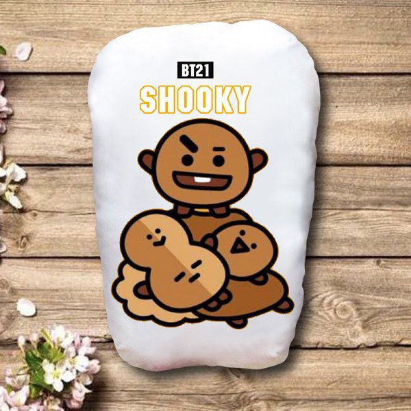 Gấu ôm BT21 2 mặt ảnh /gối ngủ bts bt21